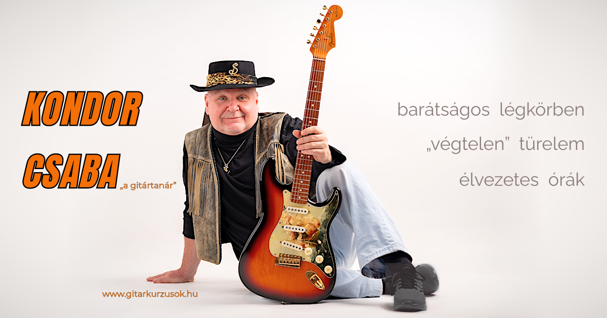 Kondor Csaba gitártanár, a gitarkurzusok.hu gitároktatója