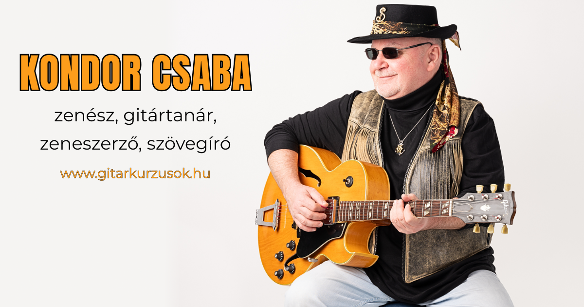 Kondor Csaba gitártanár, a gitarkurzusok.hu gitároktatója
